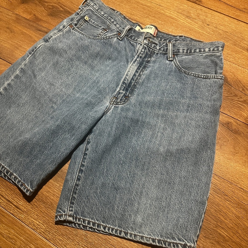 Levis 550 Blue Denim Shorts Mens 38